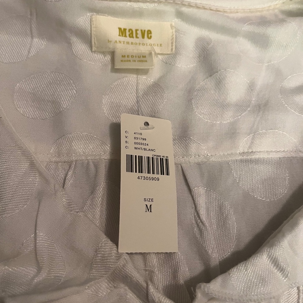 Anthropologie Maeve Jojo Ruffle Button Up Top - Picture 6 of 8